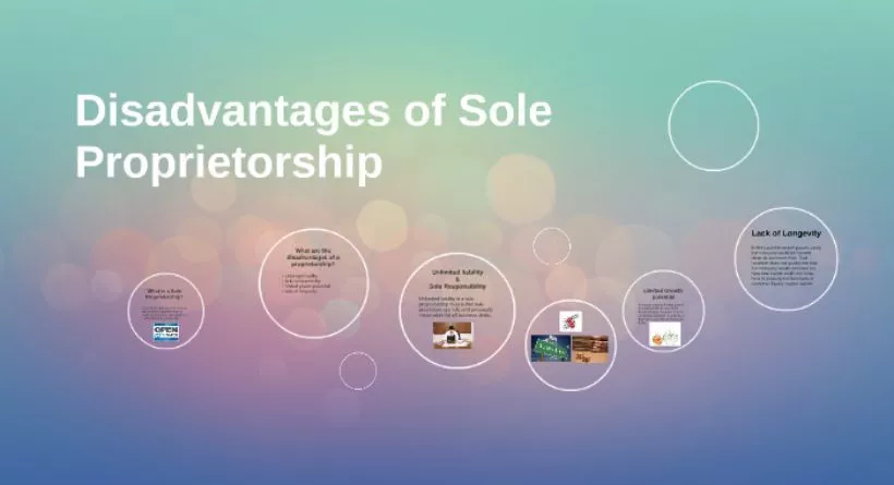 disadvantages of sole proprietorship

