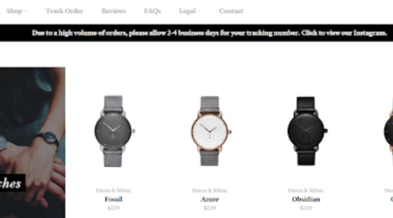 SHOPDAVOS.COM SCAM